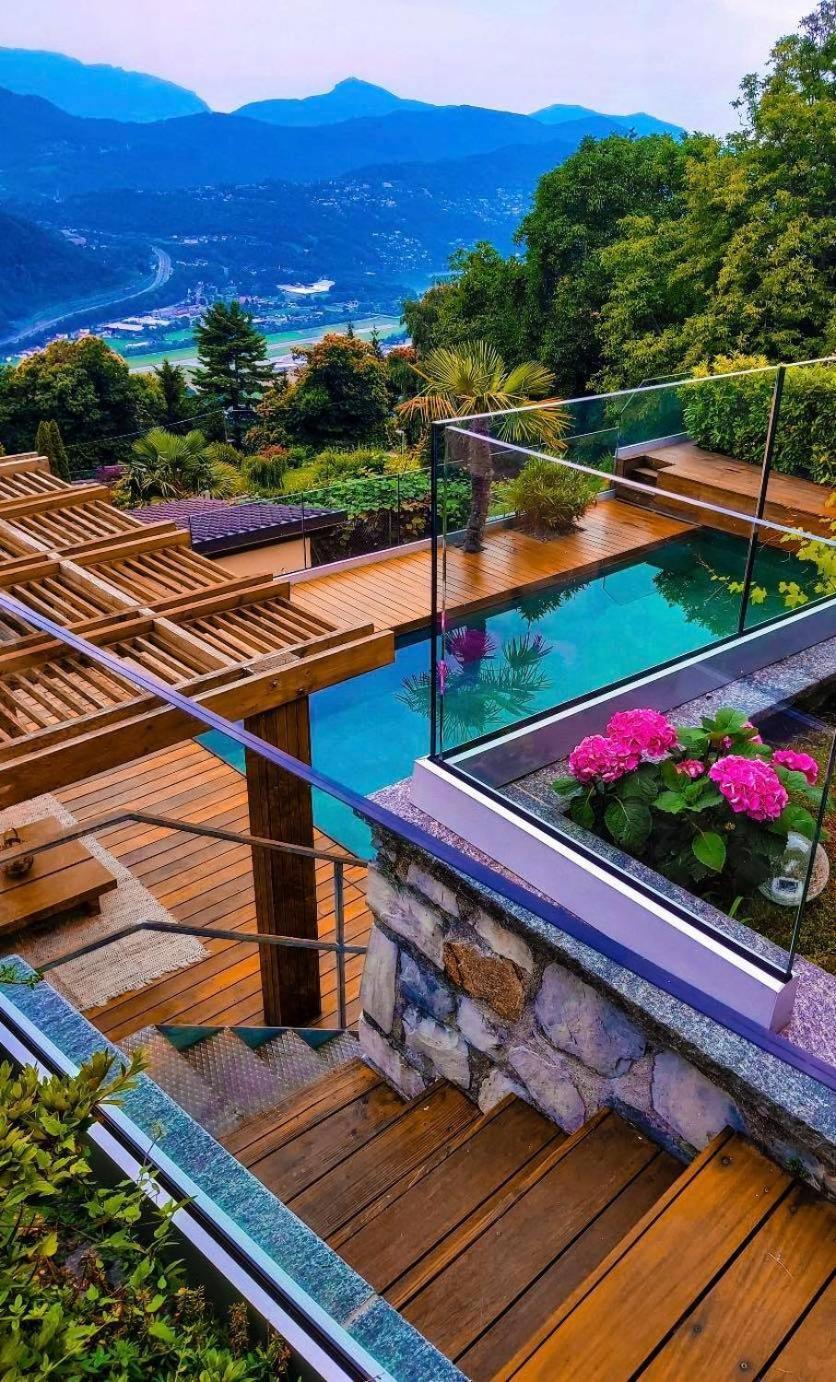 Family Suite With Garden And Amaizing View To Lugano Кадемарио Экстерьер фото